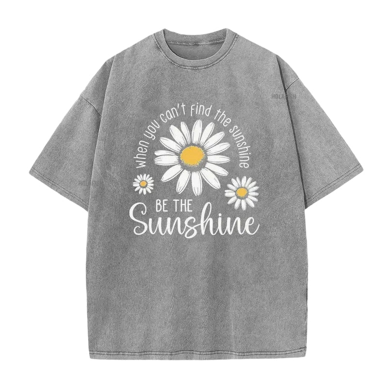 👕 LIMITIERTER 50% RABATT! Unisex Vintage-Wash T-Shirt mit Gänseblümchen-Print – Lockerer Schnitt, weicher Stoff für den Sommer
