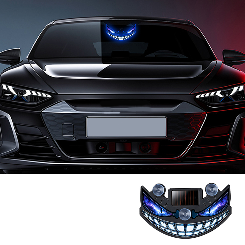 🔥 50% RABATT! 😈 Solar LED Auto-Warnlicht „Teufelssauge“ ✨ Vibrationssensor, USB- & Solar-Aufladung, Universell für PKW & LKW