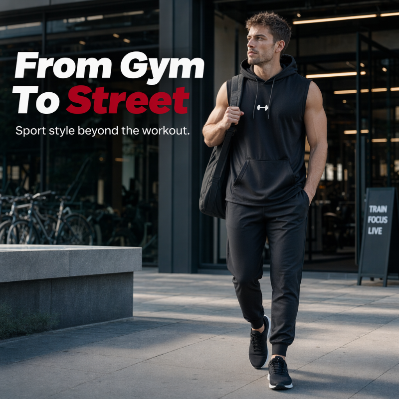 🏋️ Herren Ärmelloses Sportkapuzenshirt | Atmungsaktiv, Muskelschnitt & Ideal für Gym, Laufen & Outdoor-Training