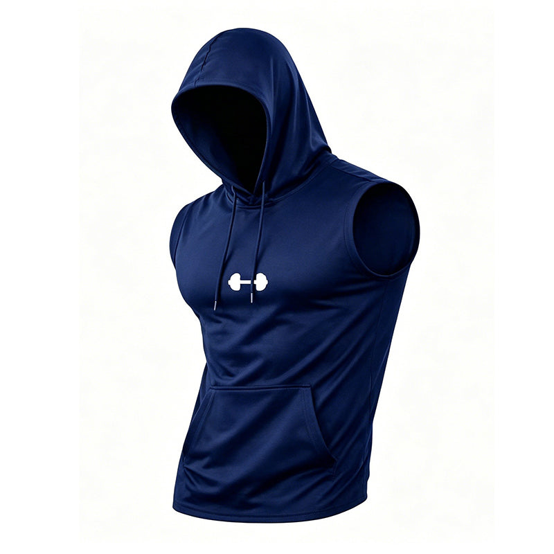 🏋️ Herren Ärmelloses Sportkapuzenshirt | Atmungsaktiv, Muskelschnitt & Ideal für Gym, Laufen & Outdoor-Training