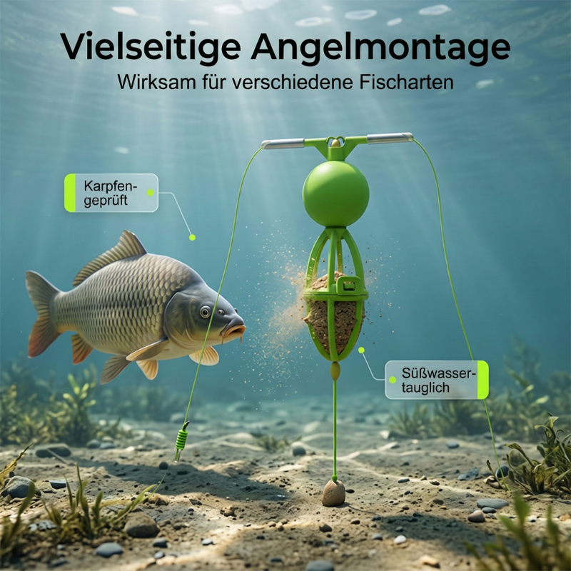 🎣✨ 50% RABATT! Verhedderungsfreies Bottom-Up-Futterkorb-Angelsystem – Fertig-Montage mit Method-Feeder & Anti-Tangle-Rig – Perfekt für Karpfen, Brasse & Friedfisch am Grund ✨