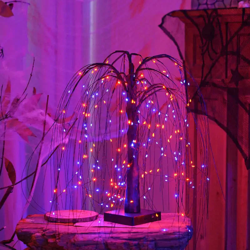 🎃 50% RABATT! ✨ Halloween-Baum-Lichterkette – Warmes Licht, einfache Montage & energiesparend – Perfekte Deko für Zuhause & Party 🔥