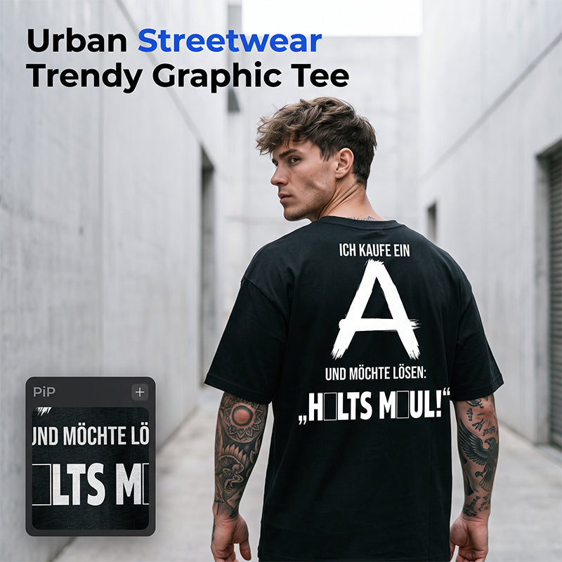 👕 Herren-Kurzarm-T-Shirt mit Rückenaufdruck – Weich, atmungsaktiv & stylisch – Perfekt für Alltag, Freizeit & Sommer 🔥