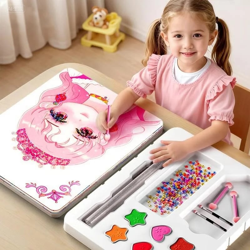 🔥🎁 Heute -50 %! 👑 Diamantmalerei & Prinzessinnen-Bastelset – kreativer Bastelspaß für Kinder ab 5 Jahren