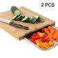 🔪 50% RABATT! 🥗 Holzschneidebrett mit ausziehbaren Schalen – Integrierte Auffangschalen, stabil & platzsparend – Perfekt für präzises Schneiden & einfaches Servieren 🪵