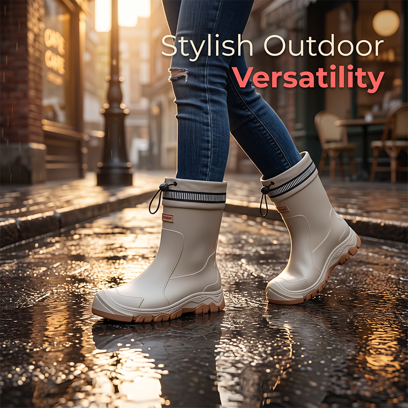 👢 50% RABATT! 🌧️ Unisex Halbschaft Wasserdichte Regenstiefel – 100% wasserdicht, rutschfeste Sohle & bequemer Halt – Perfekt für Regentage & Outdoor-Aktivitäten ☂️