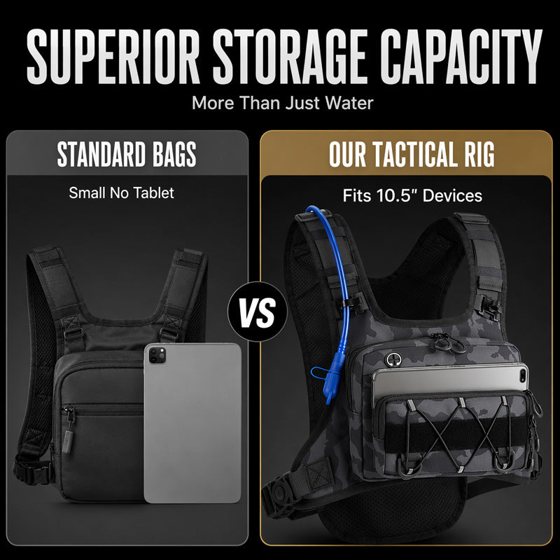 🚴【 Limitiertes Angebot – 50% Rabatt】♂️🥤✨Brusttasche, Trinksystem-kompatible Radweste für Herren