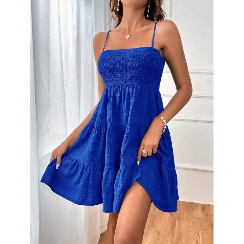 👗✨ Sommerkleid Damen – Trägerkleid mit Smokdetail | Jetzt 50% Rabatt 🌸