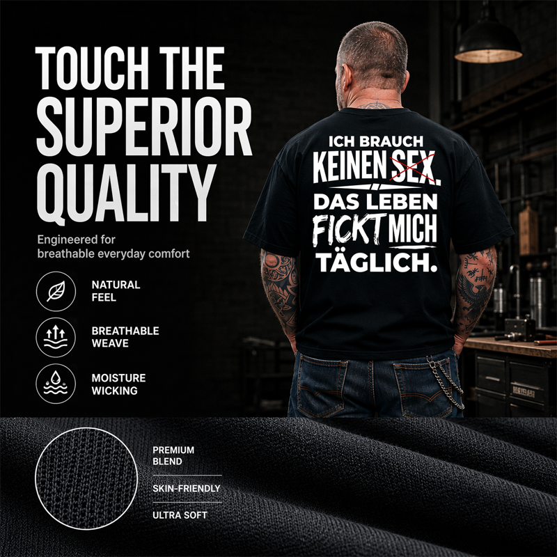 👕 50% RABATT! 😄 Herren T-Shirt mit witzigem deutschen Spruch – Weiche Baumwolle, Rundhals & kurze Ärmel – Perfekt für entspannte Tage & gute Laune 🇩🇪