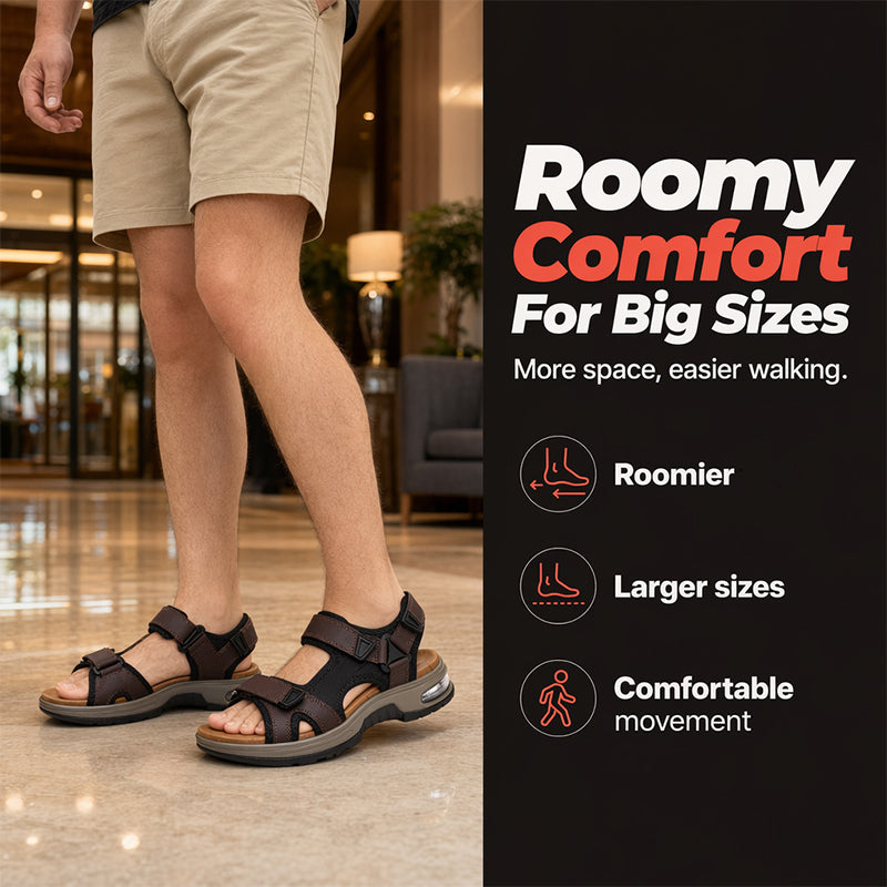 👟 JETZT 50 % RABATT! 🌊 Sport-Sandalen für Herren mit Luftpolster – Bequemes Luftpolster, rutschfest und atmungsaktiv – Perfekt für Outdoor-Abenteuer und den ganzen Tag ☀️