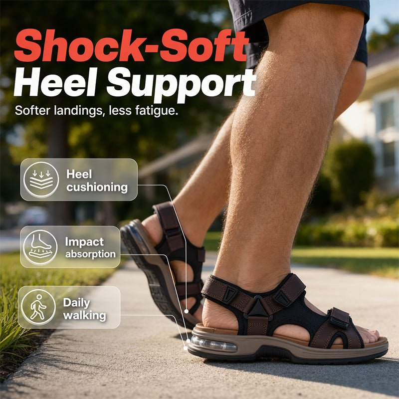 👟 JETZT 50 % RABATT! 🌊 Sport-Sandalen für Herren mit Luftpolster – Bequemes Luftpolster, rutschfest und atmungsaktiv – Perfekt für Outdoor-Abenteuer und den ganzen Tag ☀️