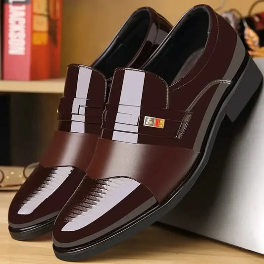 📢📢50% RABATT !!⏰Formelle Herrenschuhe aus Leder mit spitzer Zehe, bequem und rutschfest