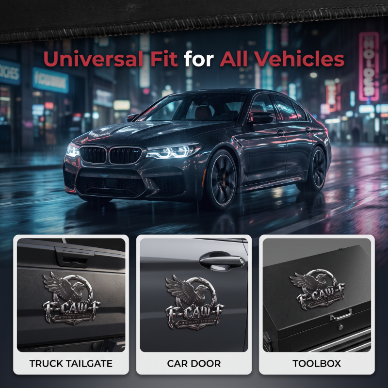 🐦‍⬛ 50% RABATT! 🚗 Midnight Edition Raben-Metallemblem – Wetterfest, kratzfest & stilvoll – Perfekt für Auto, Truck & individuelle Tuning-Looks 🌙