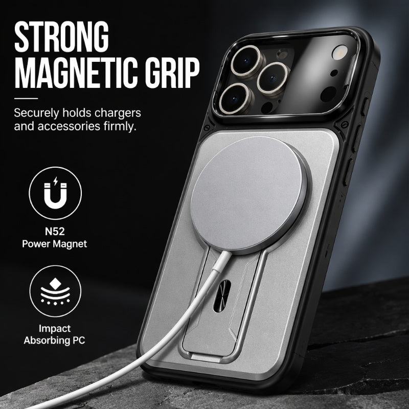 ⏳Zeitlich begrenztes Sonderangebot⏰Eine Hülle, drei Upgrades – Magnetverschluss, aufklappbare Objektivabdeckung und platzsparender Ständer. Passend für iPhone 13–17.