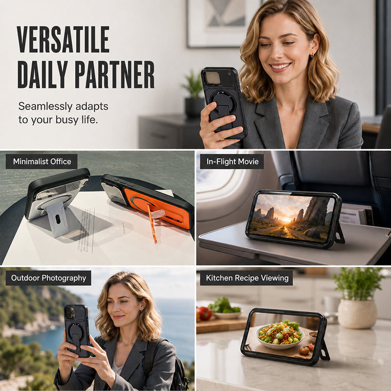 ⏳Zeitlich begrenztes Sonderangebot⏰Eine Hülle, drei Upgrades – Magnetverschluss, aufklappbare Objektivabdeckung und platzsparender Ständer. Passend für iPhone 13–17.