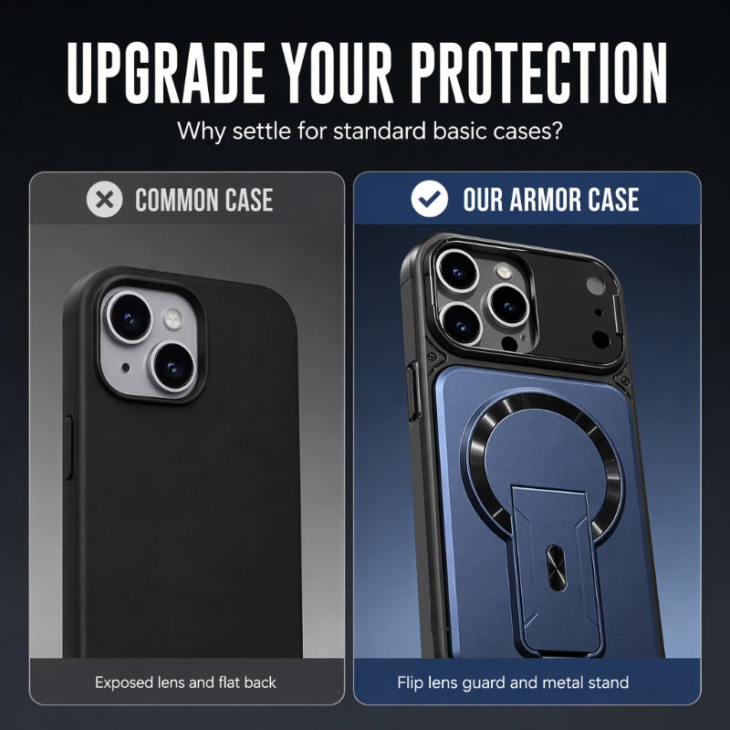⏳Zeitlich begrenztes Sonderangebot⏰Eine Hülle, drei Upgrades – Magnetverschluss, aufklappbare Objektivabdeckung und platzsparender Ständer. Passend für iPhone 13–17.