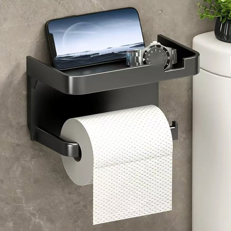 Wandmontierter Toilettenpapierhalter mit Ablagefach