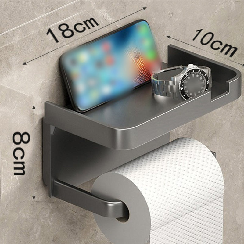 Wandmontierter Toilettenpapierhalter mit Ablagefach