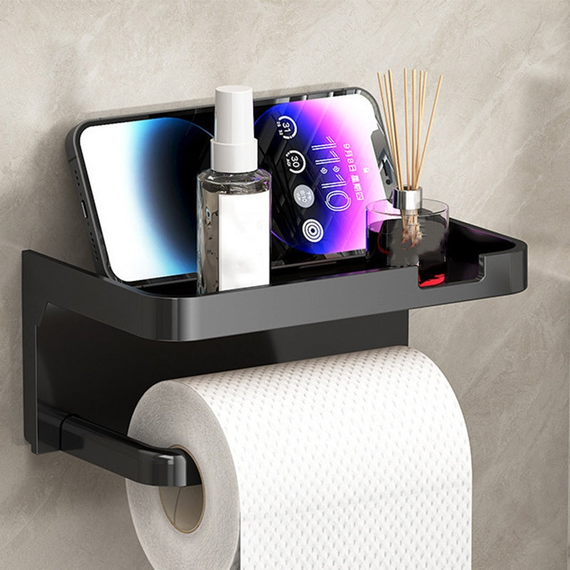 Wandmontierter Toilettenpapierhalter mit Ablagefach