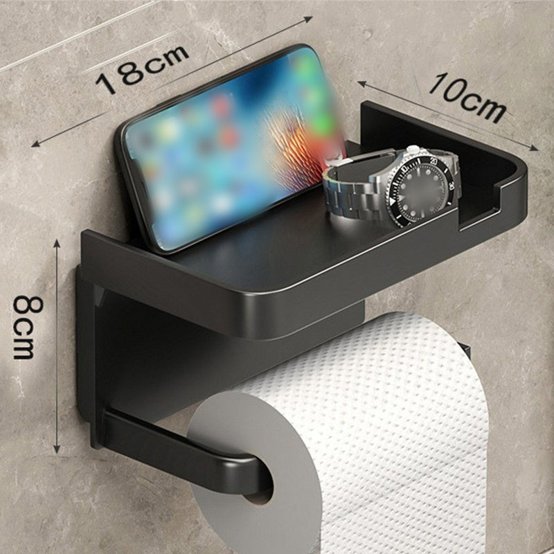 Wandmontierter Toilettenpapierhalter mit Ablagefach