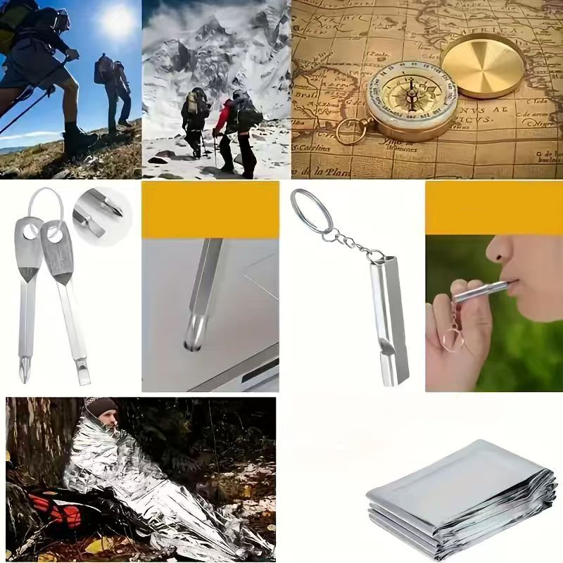 ⛺ ZEITLICH BEGRENZT 50% RABATT! 🗺️ Notfall Überlebensset – Komplette Ausrüstung für Camping, Outdoor & Krisenfälle
