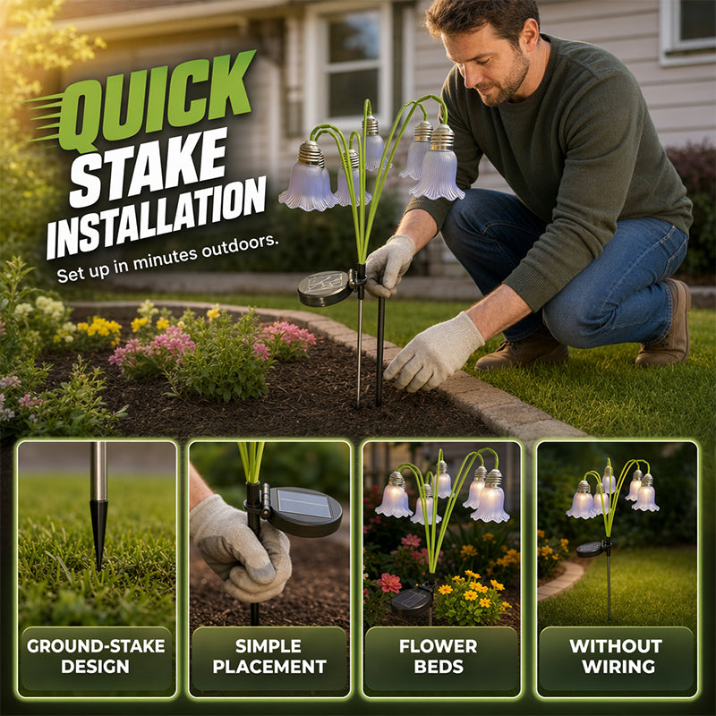 💐 50% RABATT! ☀️ Solar-Blumenlichter für den Garten – Wasserdicht, warmes Licht & einfache Montage – Perfekte Dekoration für Beete, Wege & Terrasse 🌿