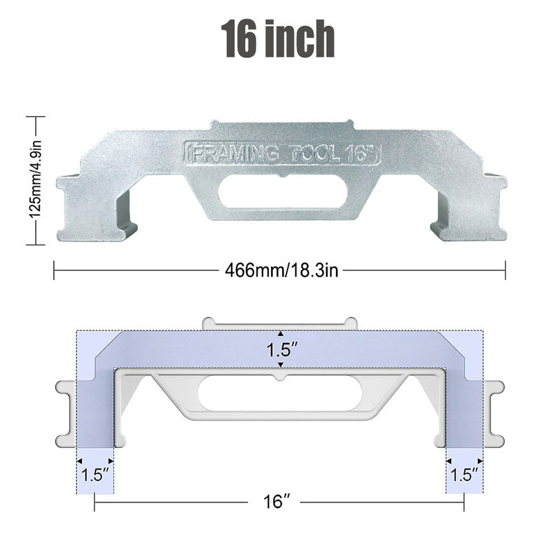 🔧 50% RABATT! 📏 Rahmenlehre aus Aluminiumlegierung – Robust, präzise & einfach zu handhaben – Ideal für Stud-Layout, Trockenbau & Montagearbeiten 🛠️