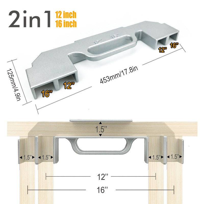 🔧 50% RABATT! 📏 Rahmenlehre aus Aluminiumlegierung – Robust, präzise & einfach zu handhaben – Ideal für Stud-Layout, Trockenbau & Montagearbeiten 🛠️