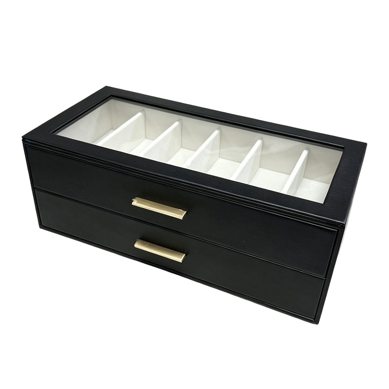 🕶️ JETZT 50% RABATT! 📦 2-stöckige Sonnenbrillen-Aufbewahrungsbox mit Glasoberteil – Klare Präsentation, staubdicht & stapelbar – Bietet Platz für über 12 Brillen, übersichtlich organisiert für Zuhause oder im Laden ✨