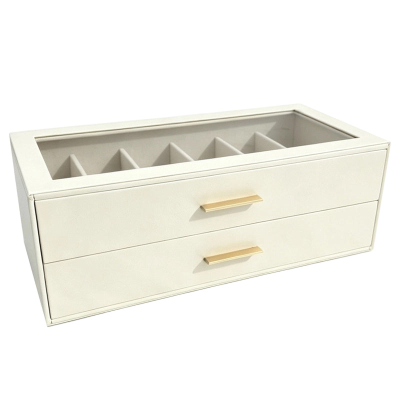 🕶️ JETZT 50% RABATT! 📦 2-stöckige Sonnenbrillen-Aufbewahrungsbox mit Glasoberteil – Klare Präsentation, staubdicht & stapelbar – Bietet Platz für über 12 Brillen, übersichtlich organisiert für Zuhause oder im Laden ✨