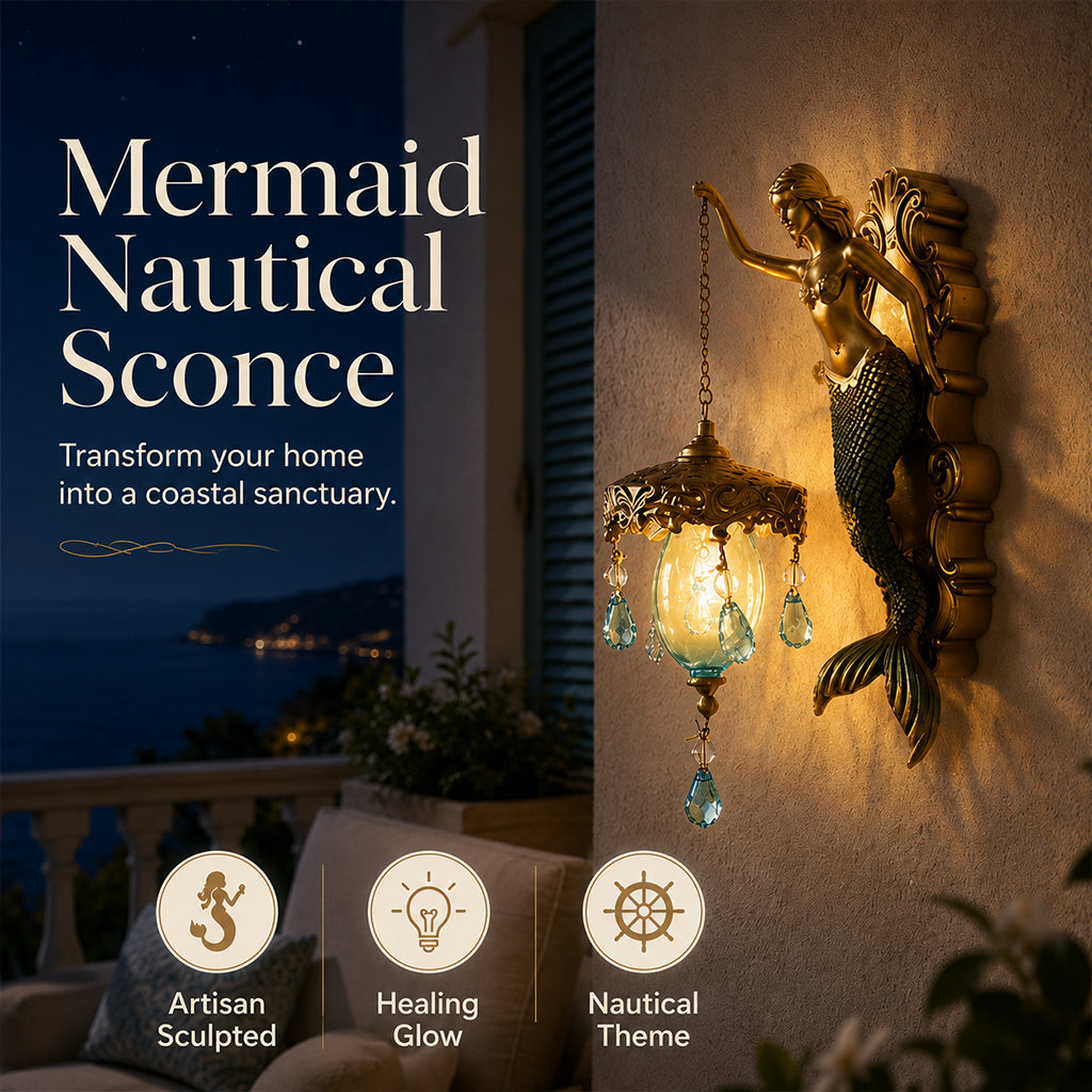🧜‍♀️ 50% RABATT! 🏮 Vintage Meerjungfrau Wandleuchte – Maritimes Design, nostalgischer Charme & warmes Licht – Ideal für Flur, Bad & nautische Dekoration 🌊