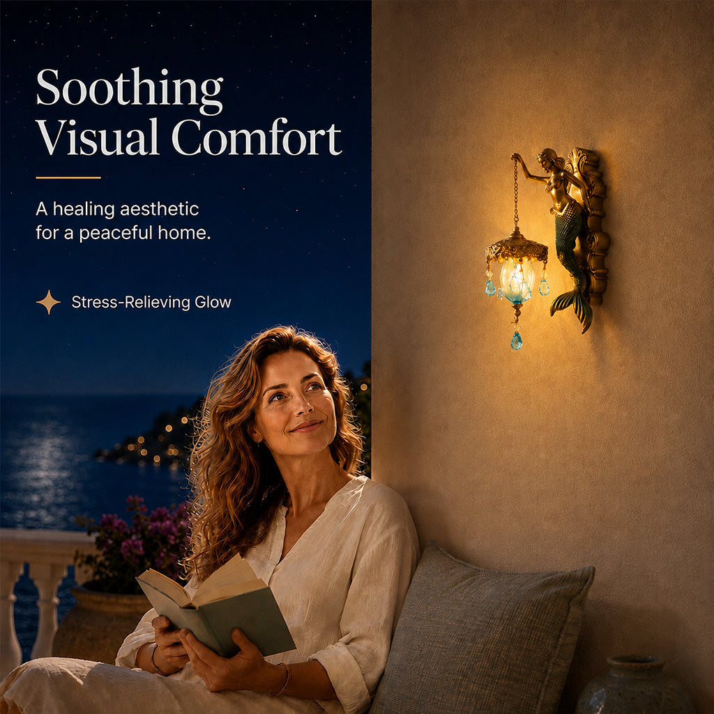 🧜‍♀️ 50% RABATT! 🏮 Vintage Meerjungfrau Wandleuchte – Maritimes Design, nostalgischer Charme & warmes Licht – Ideal für Flur, Bad & nautische Dekoration 🌊