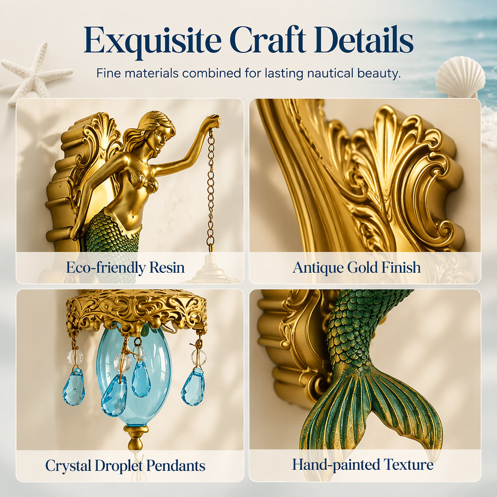 🧜‍♀️ 50% RABATT! 🏮 Vintage Meerjungfrau Wandleuchte – Maritimes Design, nostalgischer Charme & warmes Licht – Ideal für Flur, Bad & nautische Dekoration 🌊