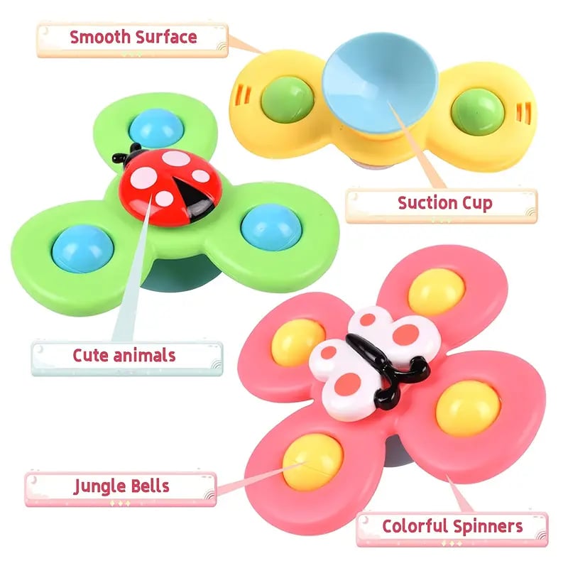 ⚡ Nur heute im Angebot! 🧸 Saugnapf-Spinner für Spiel & Spaß