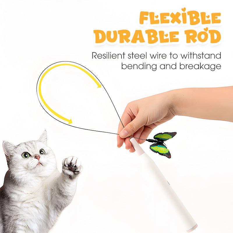 ✨🎁 50% RABATT! 🐱 Interaktives Katzenspielzeug mit Saugnapf und Angelrute, fördert Bewegung, leicht zu befestigen, unterhält Ihre Katze stundenlang🦋🐾