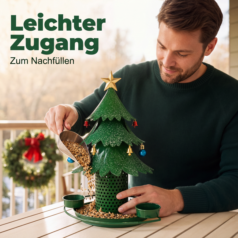 Weihnachtlicher Baum-Vogelfutterspender