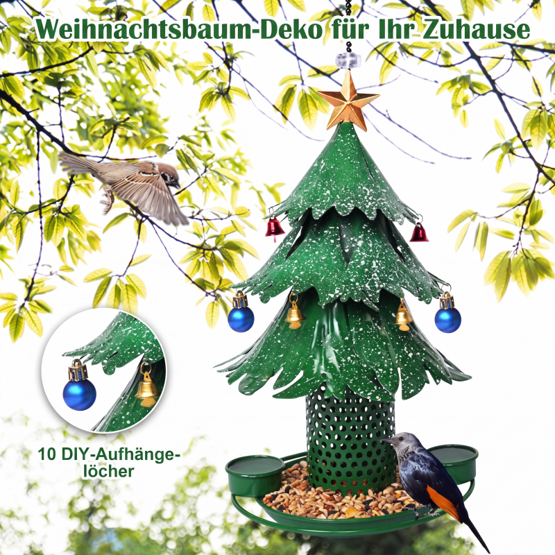 Weihnachtlicher Baum-Vogelfutterspender