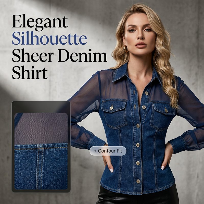 💫 Jetzt im Trend – Tailliertes Denim-Oberteil mit Vintage-Knöpfen – elegant und kantig ✨