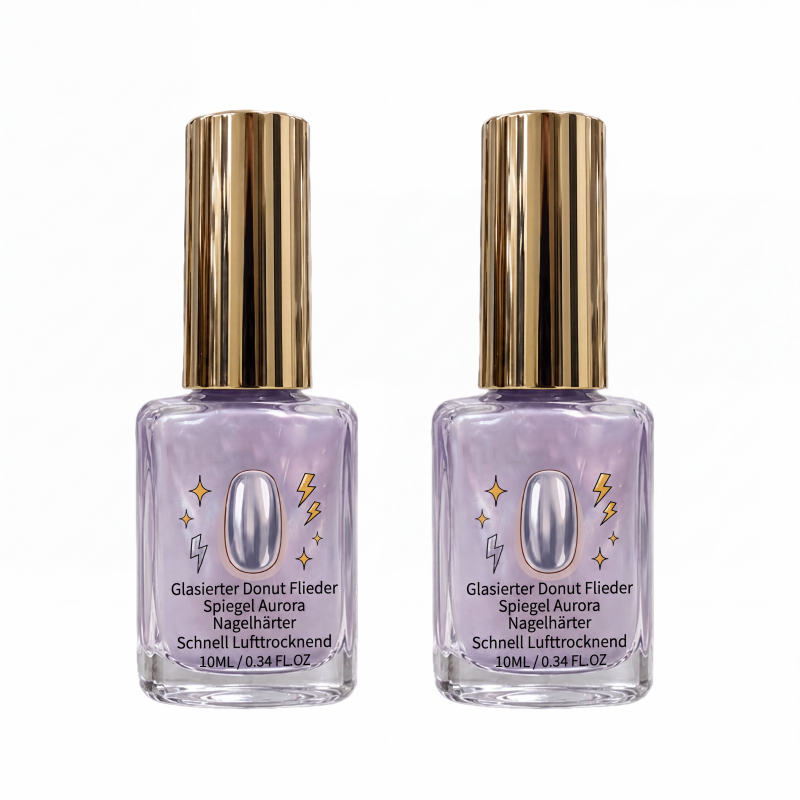 📢📢50% RABATT !! ⏰Fliederfarbener glänzender Nagelhärter mit Spiegelglanz-Effekt