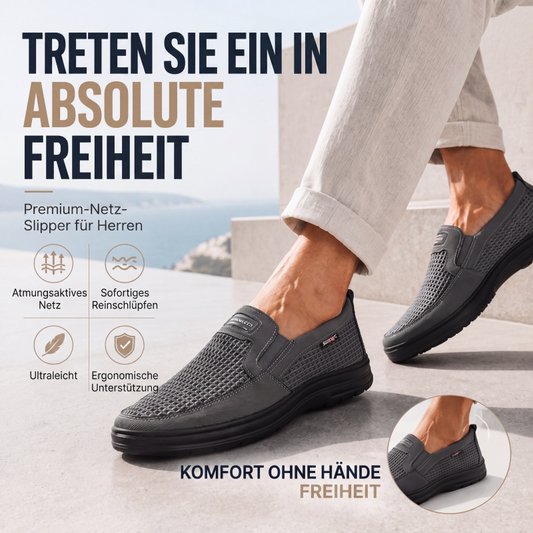 Atmungsaktive Slip-On-Schuhe für Herren aus Mesh