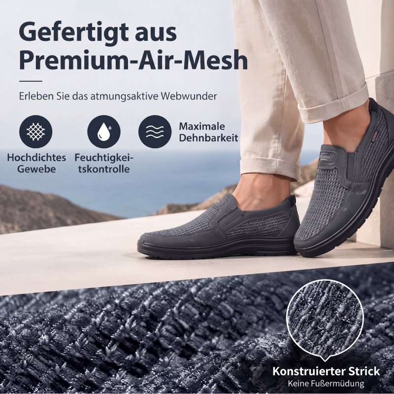 Atmungsaktive Slip-On-Schuhe für Herren aus Mesh