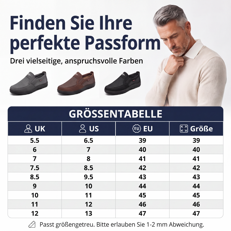 Atmungsaktive Slip-On-Schuhe für Herren aus Mesh