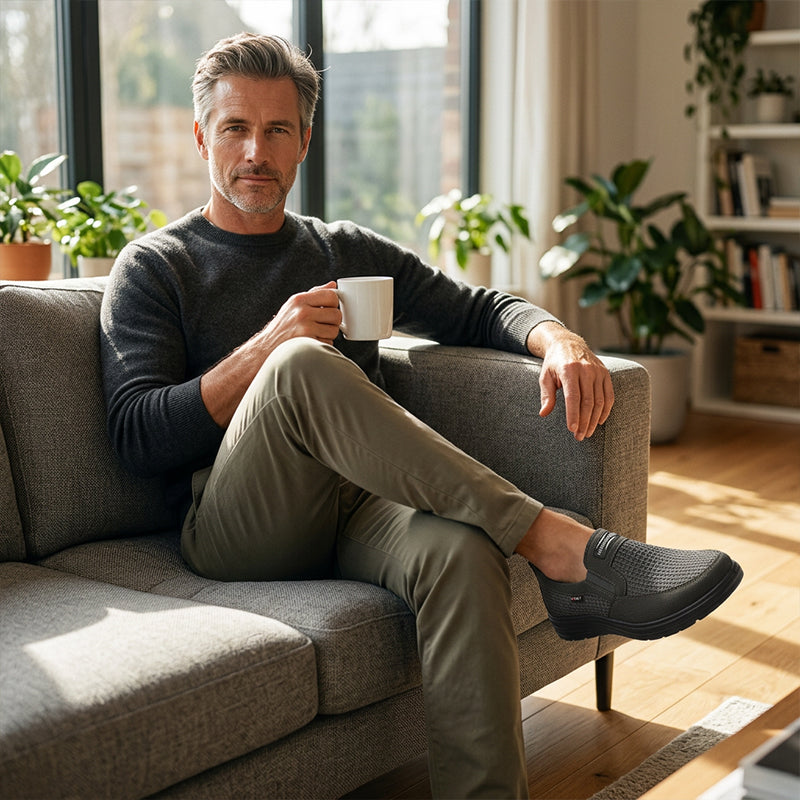 Atmungsaktive Slip-On-Schuhe für Herren aus Mesh