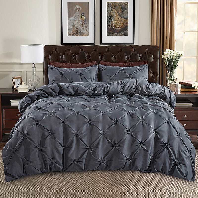 🛏️ 50% RABATT! ✨ 3-teiliges Pintuck-Bettbezug & Kissenbezüge Set – Weiche Baumwolle, Faltenfreies Design & Perfekt Für Ein Elegantes Schlafzimmer 🛌