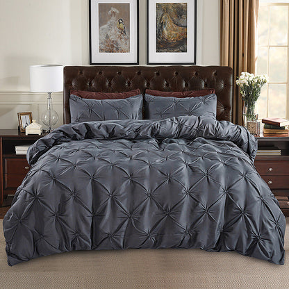 🛏️ 50% RABATT! ✨ 3-teiliges Pintuck-Bettbezug & Kissenbezüge Set – Weiche Baumwolle, Faltenfreies Design & Perfekt Für Ein Elegantes Schlafzimmer 🛌