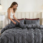 🛏️ 50% RABATT! ✨ 3-teiliges Pintuck-Bettbezug & Kissenbezüge Set – Weiche Baumwolle, Faltenfreies Design & Perfekt Für Ein Elegantes Schlafzimmer 🛌