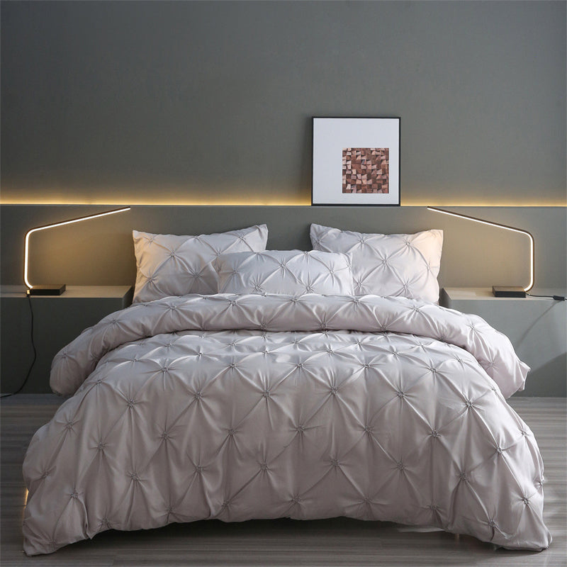🛏️ 50% RABATT! ✨ 3-teiliges Pintuck-Bettbezug & Kissenbezüge Set – Weiche Baumwolle, Faltenfreies Design & Perfekt Für Ein Elegantes Schlafzimmer 🛌
