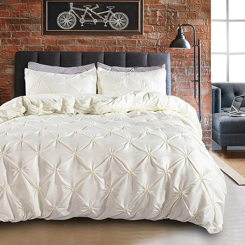🛏️ 50% RABATT! ✨ 3-teiliges Pintuck-Bettbezug & Kissenbezüge Set – Weiche Baumwolle, Faltenfreies Design & Perfekt Für Ein Elegantes Schlafzimmer 🛌