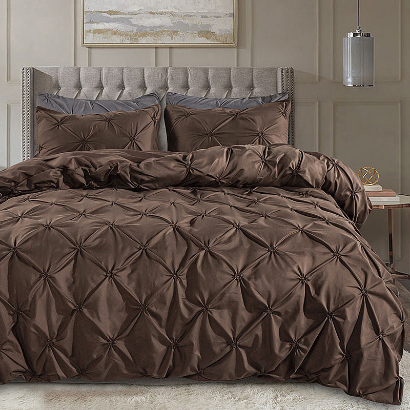 🛏️ 50% RABATT! ✨ 3-teiliges Pintuck-Bettbezug & Kissenbezüge Set – Weiche Baumwolle, Faltenfreies Design & Perfekt Für Ein Elegantes Schlafzimmer 🛌