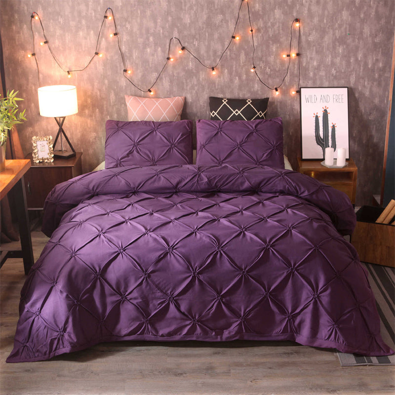 🛏️ 50% RABATT! ✨ 3-teiliges Pintuck-Bettbezug & Kissenbezüge Set – Weiche Baumwolle, Faltenfreies Design & Perfekt Für Ein Elegantes Schlafzimmer 🛌
